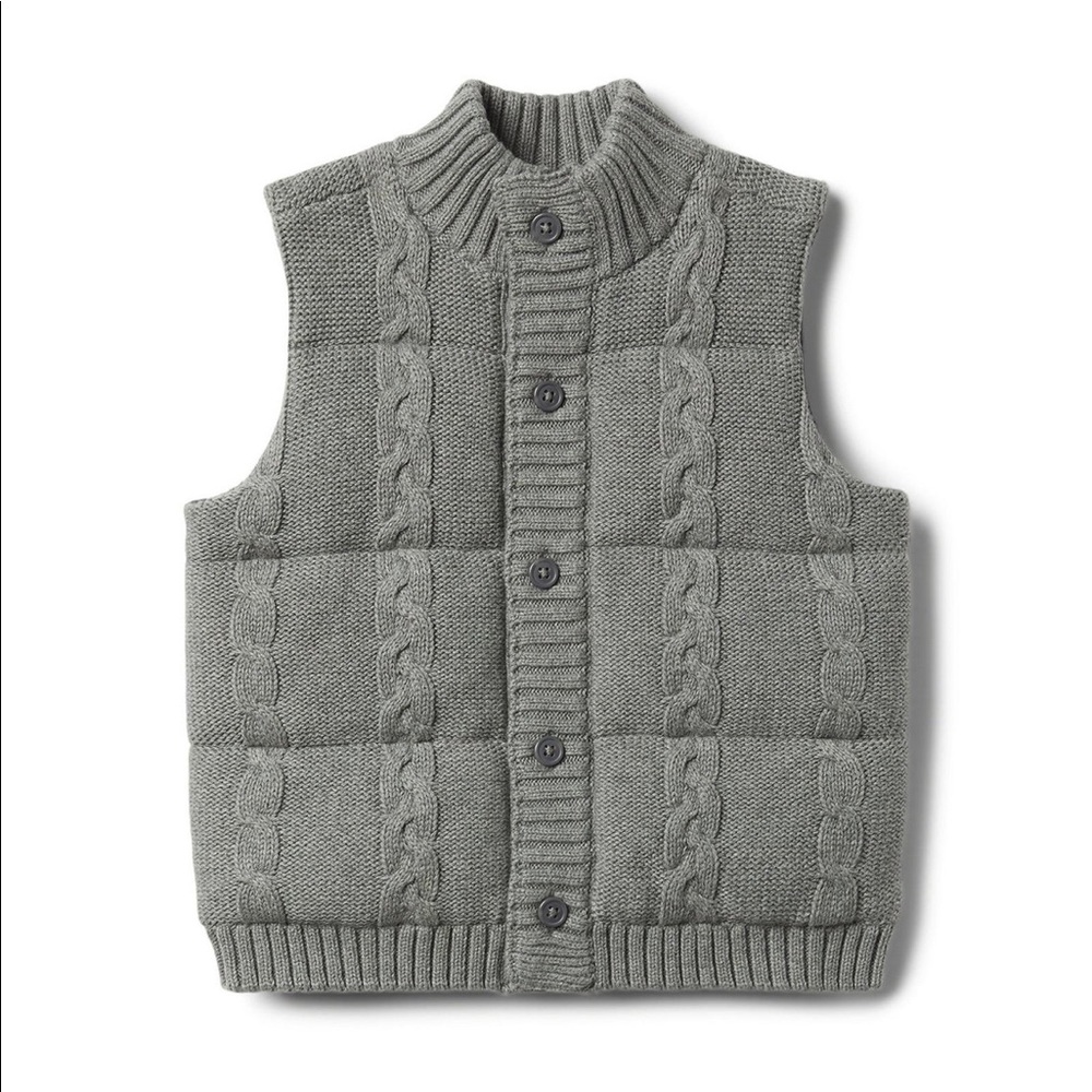Janie & Jack Cable Knit Puffer Vest